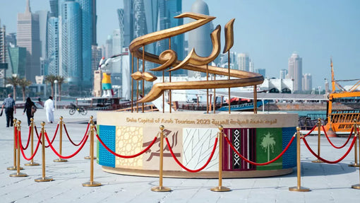 Official Monument Installed on Doha Corniche in Recognition of Arab Tourism Capital 2023 Title